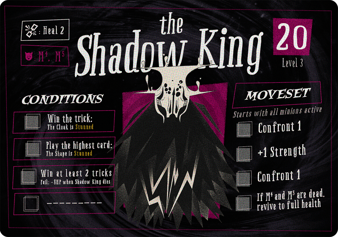 The Shadow King &mdash; Level 3 nightmare boss card.
