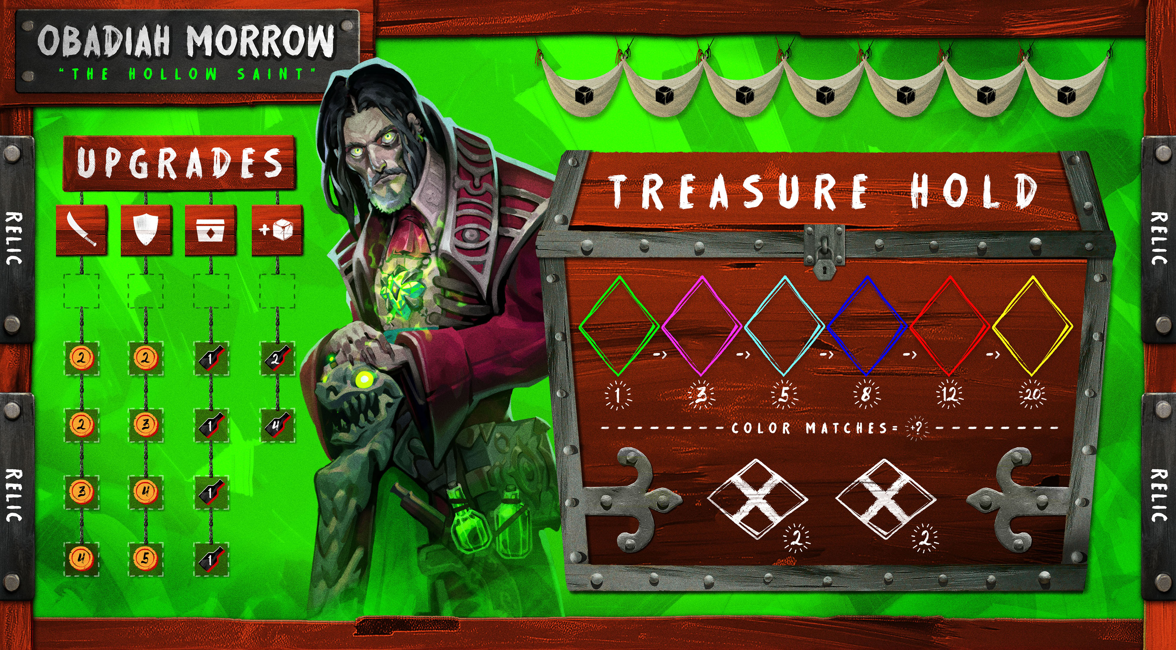 Obadiah Morrow captain mat &mdash; Upgrades ladder and Treasure Hold.